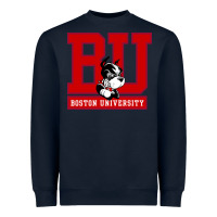 Navy boston university terriers Heavyweight Sweatshirt - artisFamous