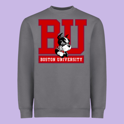 Boston University Terriers Heavyweight Sweatshirt Designed By Artisfamous