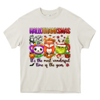 Cream hallothanksmas its the most wonderful time of the Heavy Core Tee - texasbilliewilder