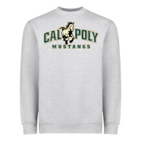 Heather Grey cal poly mustangs Heavyweight Sweatshirt - artisFamous