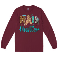 Burgundy nail hustler bbs Long Sleeve Tee - BundleAndBundleShop