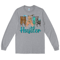 Heather Grey nail hustler bbs Long Sleeve Tee - BundleAndBundleShop