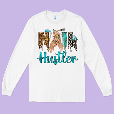 Nail Hustler Bbs Long Sleeve Tee Designed By Bundleandbundleshop