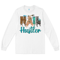 White nail hustler bbs Long Sleeve Tee - BundleAndBundleShop