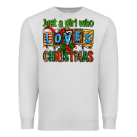 Dove Grey just a girl who loves christmas Premium Sweatshirt - AdoDesignShop