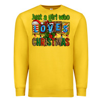 Lemon just a girl who loves christmas Premium Sweatshirt - AdoDesignShop