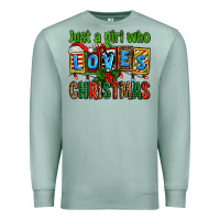 Seafoam just a girl who loves christmas Premium Sweatshirt - AdoDesignShop