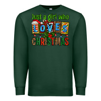 Sports Green just a girl who loves christmas Premium Sweatshirt - AdoDesignShop