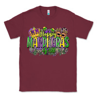 Burgundy happy mardi gras yall Classic Tee - CowGirlArtShop