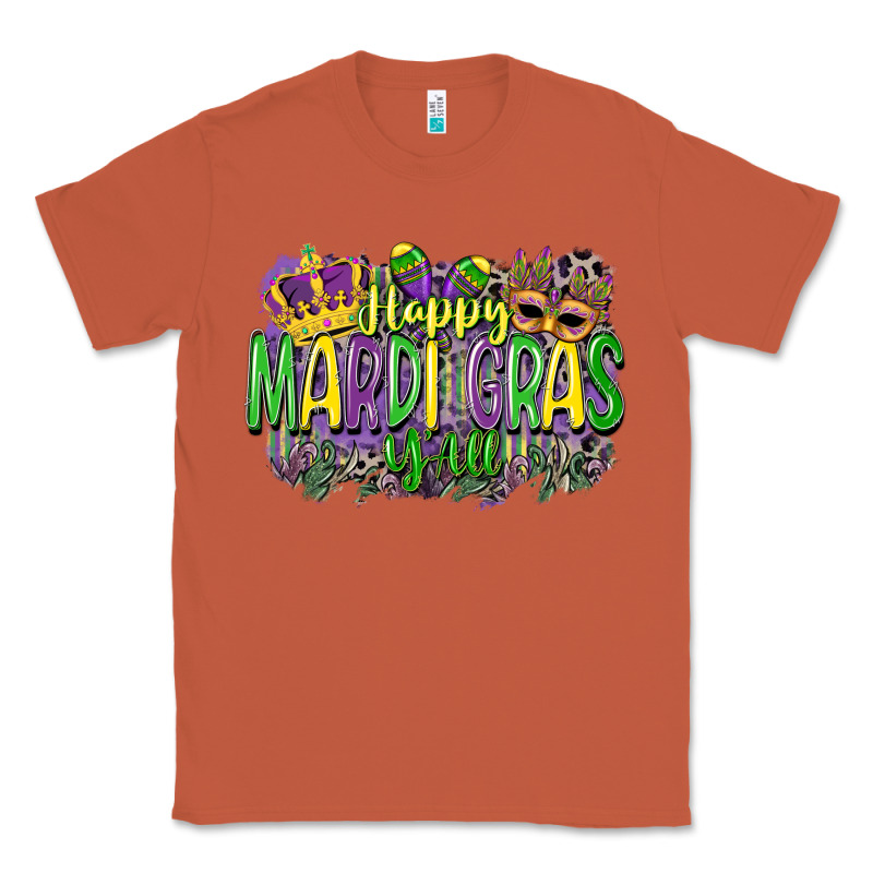 Happy Mardi Gras Yall Classic Tee by CowGirlArtShop | Teevron