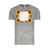 Cloud Rock Serape Bleached Sunflowers Leopard Background Vintage Tee - CowCowDesign