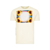 Serape Bleached Sunflowers Leopard Background Vintage Tee | Teevron