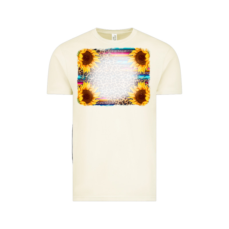Serape Bleached Sunflowers Leopard Background Vintage Tee by CowCowDesign | Teevron