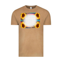 Vintage Camel Serape Bleached Sunflowers Leopard Background Vintage Tee - CowCowDesign