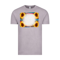 Vintage Zinc Serape Bleached Sunflowers Leopard Background Vintage Tee - CowCowDesign