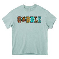 Gobble Thanksgiving Turkey Heavy Core Tee | Teevron