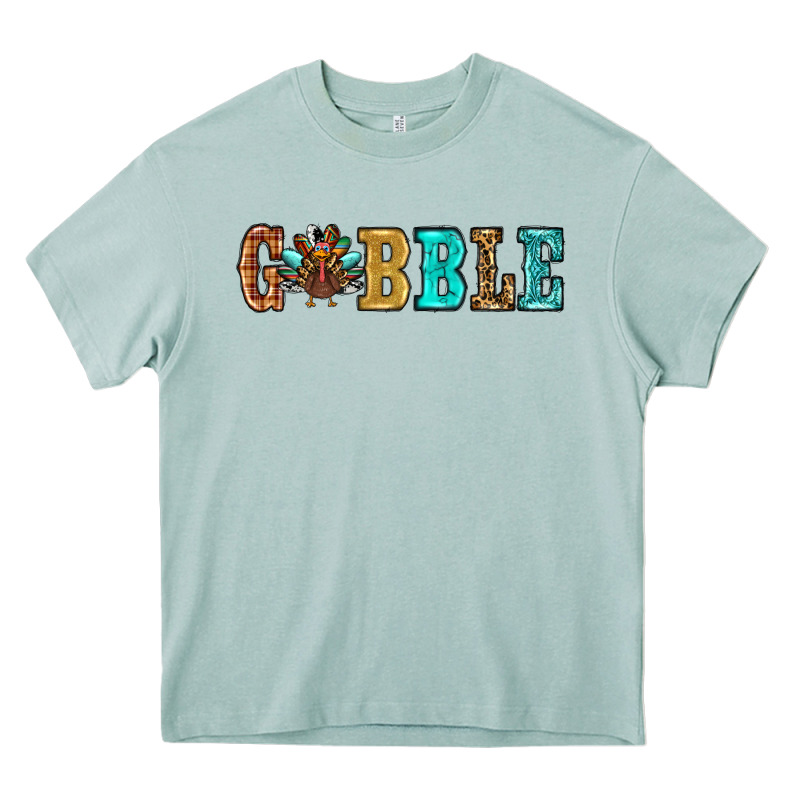 Gobble Thanksgiving Turkey Heavy Core Tee by RanaPortraitStore | Teevron