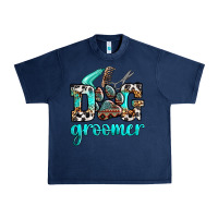 Navy western dog groomer Urban Heavy Tee - OliviaCreatesArt