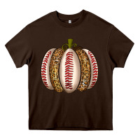Chocolate Brown Baseball Pumpkin Heavy Core Tee - texasbilliewilder