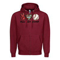 Burgundy peace love west Zipper Hoodie - BarkalooDesign
