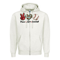 Oatmeal Heather peace love west Zipper Hoodie - BarkalooDesign