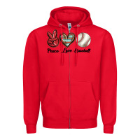 Red peace love west Zipper Hoodie - BarkalooDesign