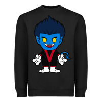 Black nightcrawler chibi Heavyweight Sweatshirt - artisFamous