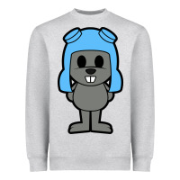 Heather Grey rocky the squirrel Heavyweight Sweatshirt - artisFamous