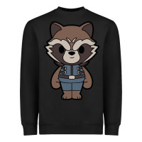 Black rocket racoon chibi Heavyweight Sweatshirt - artisFamous