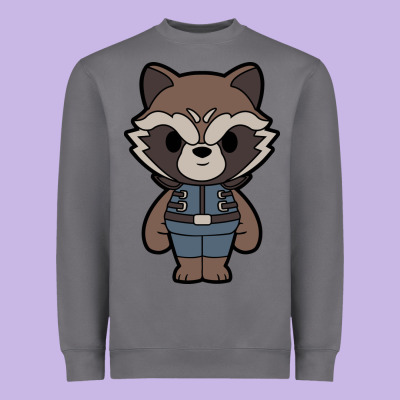 Rocket Racoon Chibi Heavyweight Sweatshirt Designed By Artisfamous