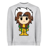 Heather Grey rogue x men chibi Heavyweight Sweatshirt - artisFamous