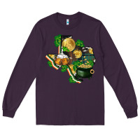 Plum texas map st patrick's day Long Sleeve Tee - FaDigitalArtStudio