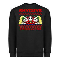 Black shy guys burger and fries Heavyweight Sweatshirt - artisFamous