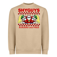 Mushroom shy guys burger and fries Heavyweight Sweatshirt - artisFamous