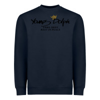 Navy Rest in Peace Young Dolph Heavyweight Sweatshirt - artisFamous