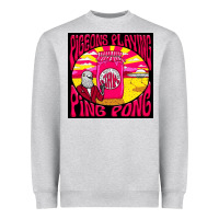 Heather Grey Best Pigeons Playing Ping Pong Music Heavyweight Sweatshirt - artisFamous