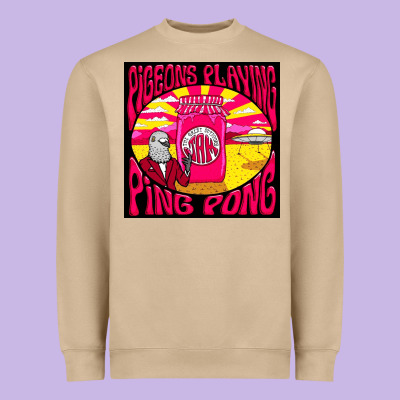 Best Pigeons Playing Ping Pong Music Heavyweight Sweatshirt Designed By Artisfamous