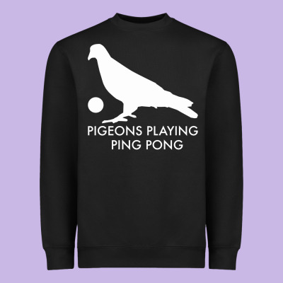 Best Pigeons Playing Ping Pong Music Heavyweight Sweatshirt Designed By Artisfamous
