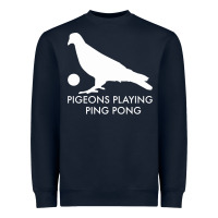 Navy Best Pigeons Playing Ping Pong Music Heavyweight Sweatshirt - artisFamous