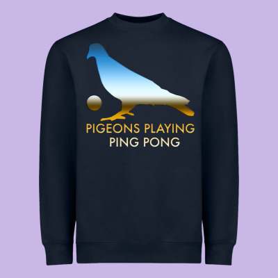 Best Pigeons Playing Ping Pong Music Heavyweight Sweatshirt Designed By Artisfamous