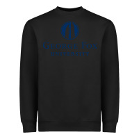 Black George Fox College Design Heavyweight Sweatshirt - artisFamous