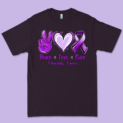 Pace Love Cure Pancreatic Cancer Premium Tee Designed By Jasminsmagicworld