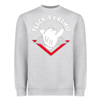 Heather Grey black pyramid Heavyweight Sweatshirt - artisFamous