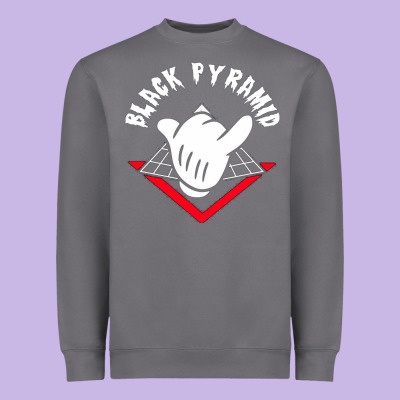 Black Pyramid Heavyweight Sweatshirt Designed By Artisfamous