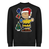 Black charlie brown christmas gifts Heavyweight Sweatshirt - artisFamous