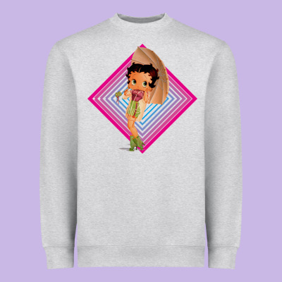 Betty Boop Heavyweight Sweatshirt Designed By Artisfamous