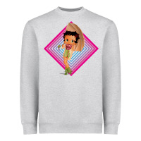 Heather Grey betty boop Heavyweight Sweatshirt - artisFamous