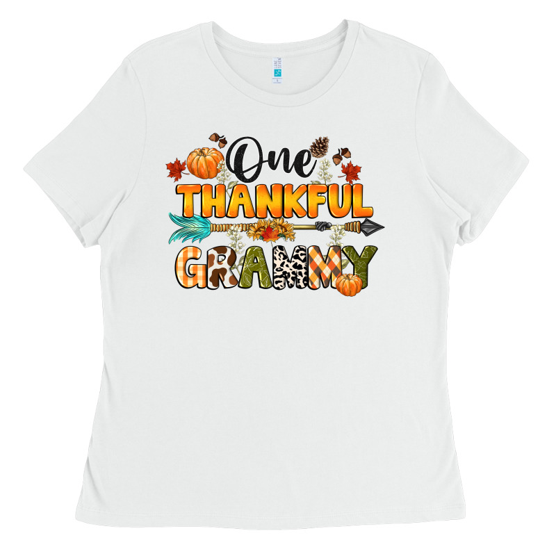 One Thankful Grammy Ladies Tee by CowGirlArtShop | Teevron