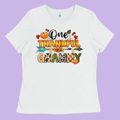 One Thankful Grammy Ladies Tee Designed By Cowgirlartshop