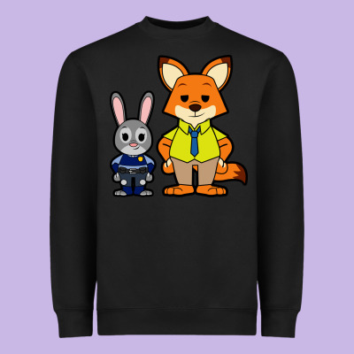 Zootopia Duo Chibi Heavyweight Sweatshirt Designed By Artisfamous